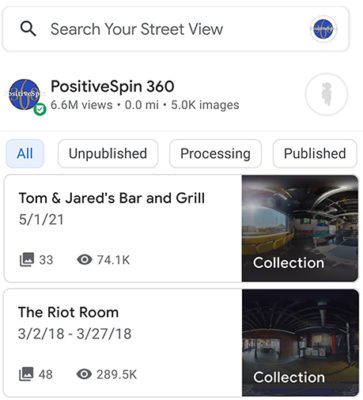 Restaurant and Bar Google Street View Statistics